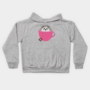 Valentine Hedgehog Cup Kids Hoodie